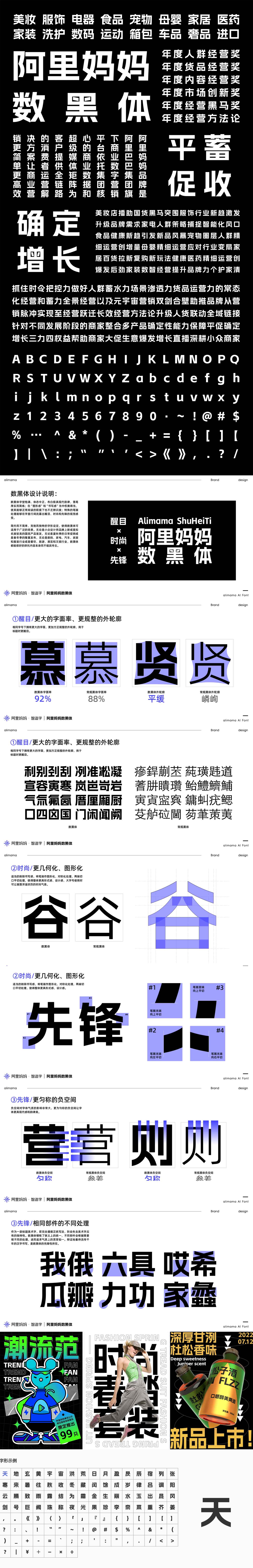 阿里妈妈数黑体字体预览图